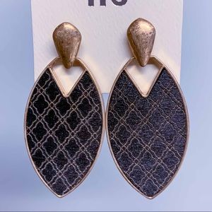 2/$20 Black and Gold Filigree Earrings